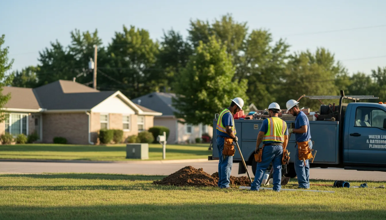 Residential water line and bathroom plumbing service in East Chicago, IN